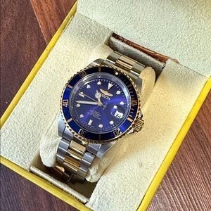 Invicta Two-Tone Blue Dial Men's Watch